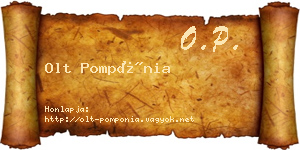 Olt Pompónia névjegykártya